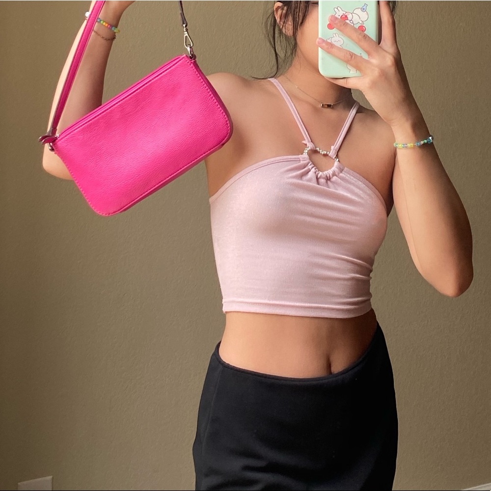 Rhinestone Heart Halter Top